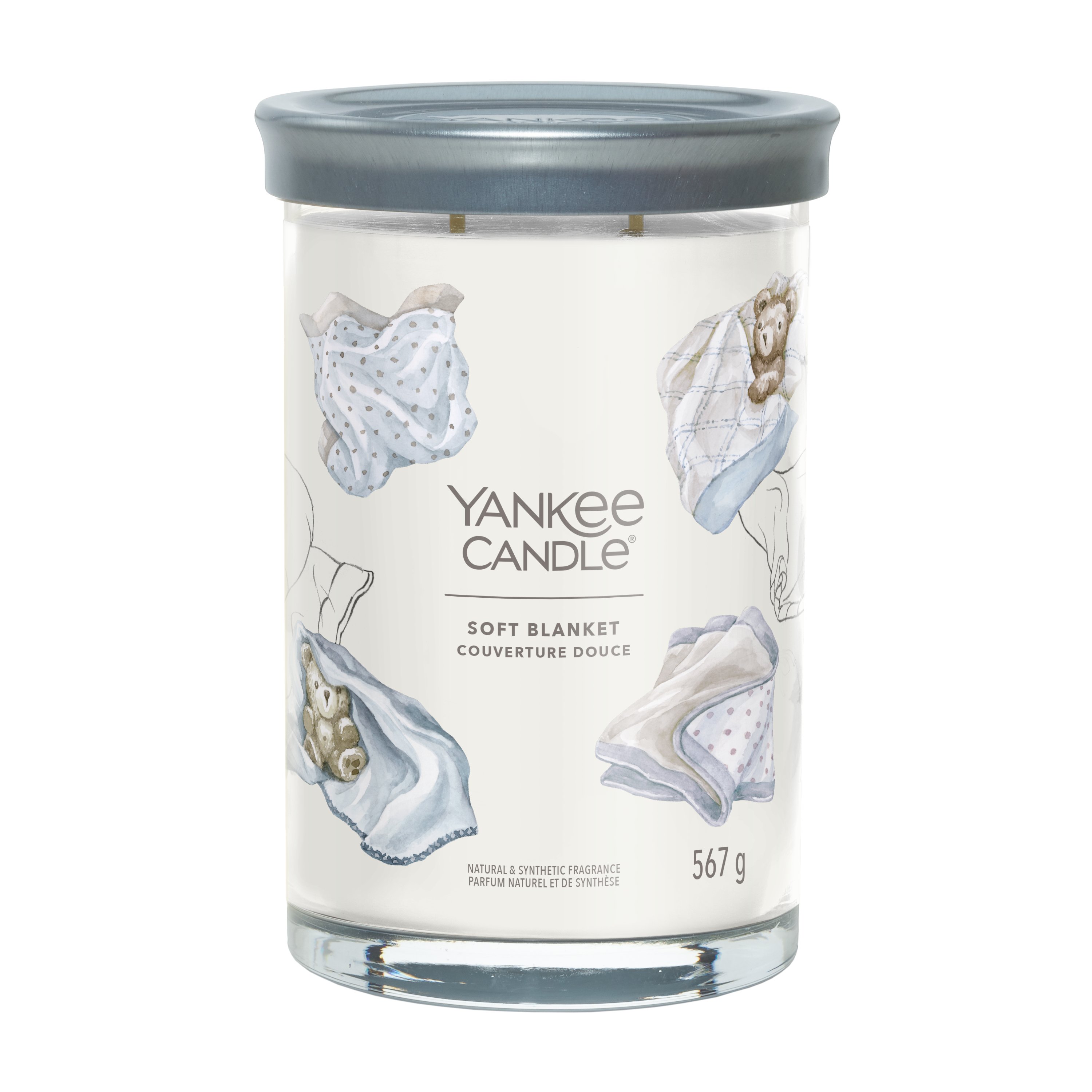 Yankee candle with cheap teddy bear on front